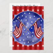 7月4日パーティの招待状 招待状 (正面/裏面)