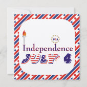 7月4日パーティの招待状 招待状 (裏面)