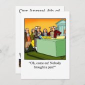 7月4日パーティの招待状「斑点」 招待状 (正面/裏面)