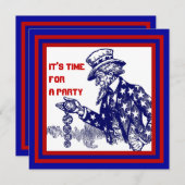 7月4日パーティの招待状~ EZ2カスタマイズ 招待状 (正面/裏面)