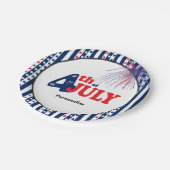 7月4日パーティーお祝い ペーパープレート (アングル)