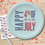 7月4日パーティーかわいいアメリカ国旗の愛国心 ペーパープレート<br><div class="desc">かわいい愛国的なアメリカ合衆国国旗のハート7月の4th紙プレート!赤、白動揺して、青のおもしろいを構成する可愛らしいアメリカ国旗のハートを搭載！背カスタマイズ景の色とフォントもしが好き！この祝夏のパーティーテーマで星とストライプ。</div>