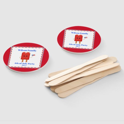 7月4日パーティーかわいい愛国的なポップス ハンドファン (組立なし)