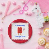7月4日パーティーかわいい愛国的なポップス ペーパープレート (パーティー)