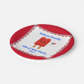 7月4日パーティーかわいい愛国的なポップス ペーパープレート (アングル)