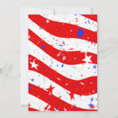 7月4日パーティーかわいい愛国的なポップス 招待状 (裏面)