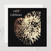 **7月4日パーティーのお誘い** 招待状 (正面/裏面)