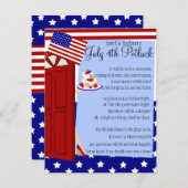 7月4日パーティーのお誘い 招待状 (正面/裏面)