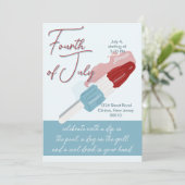 7月4日パーティーのご招待 招待状 (スタンド正面)