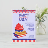 7月4日パーティーの招待状 招待状 (スタンド正面)