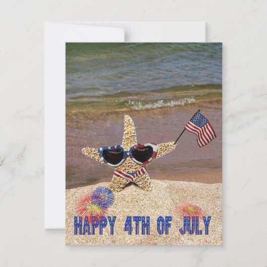 7月4日パーティーの招待状 招待状 (正面)