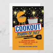 7月4日パーティーの招待状 招待状 (正面/裏面)