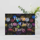 7月4日パーティーの招待状 花火 招待状 (スタンド正面)