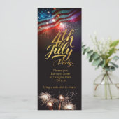 7月4日パーティーの花火の招待状 招待状 (スタンド正面)