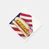 7月4日パーティーアメリカンホットドッグ スタンダードカクテルナプキン (角)