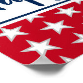 7月4日パーティーウェルカムスターとストライプ名 ポスター (角)