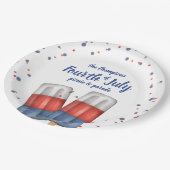 7月4日パーティーカスタム夏 ペーパープレート (アングル)