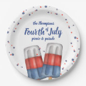 7月4日パーティーカスタム夏 ペーパープレート (正面)