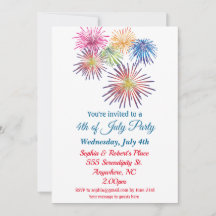 7月4日パーティーカラフル花火