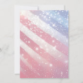 7月4日パーティーグリッター赤白青愛国 招待状 (裏面)