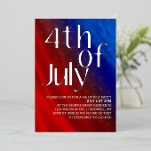 7月4日パーティースターズフォイル招待状 箔招待状 (立ち正面)