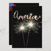 7月4日パーティースパーカー 招待状 (正面/裏面)