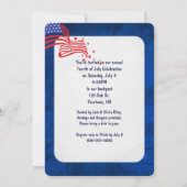 7月4日パーティースパークラオンブルー招待状 招待状 (裏面)