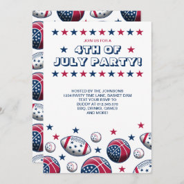 7月4日パーティースポーツボール 招待状