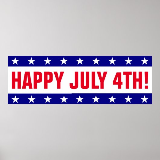 7月4日パーティーバナー ポスター (正面)