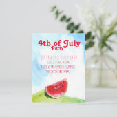 7月4日パーティーバーベキュー招待状 招待状 (スタンド正面)