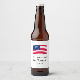 7月4日パーティーバーベキュー ビールラベル
