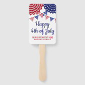 7月4日パーティーパレード赤白青カスタム ハンドファン (裏面)