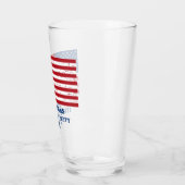 7月4日パーティーパーソナライズされた米国国旗 タンブラーグラス (左)