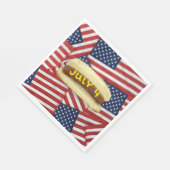 7月4日パーティーホットドッグ スタンダードランチョンナプキン (角)