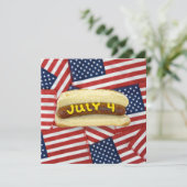 7月4日パーティーホットドッグ 招待状 (スタンド正面)