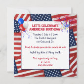 7月4日パーティーホットドッグ 招待状 (裏面)