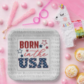 7月4日パーティーメイドin the USA ペーパープレート (パーティー)