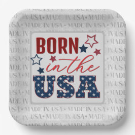 7月4日パーティーメイドin the USA ペーパープレート
