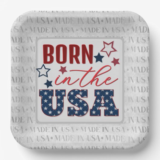 7月4日パーティーメイドin the USA ペーパープレート (正面)