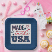 7月4日パーティーメイドin the USA ペーパープレート (パーティー)