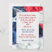 7月4日パーティー国旗 招待状 (裏面)