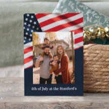 7月4日パーティー家族の写真 – アメリカ国旗