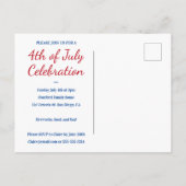 7月4日パーティー家族の写真 – アメリカ国旗 ポストカード (裏面)
