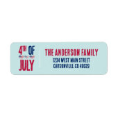 7月4日パーティー差出人住所 ラベル (正面)