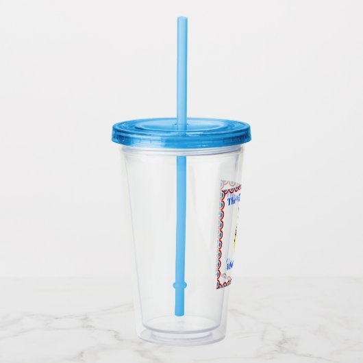 7月4日パーティー愛国カッコいい絵文字 アクリルタンブラー (右)