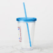 7月4日パーティー愛国カッコいい絵文字 アクリルタンブラー (左)