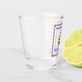 7月4日パーティー愛国カッコいい絵文字 ショットグラス (左)