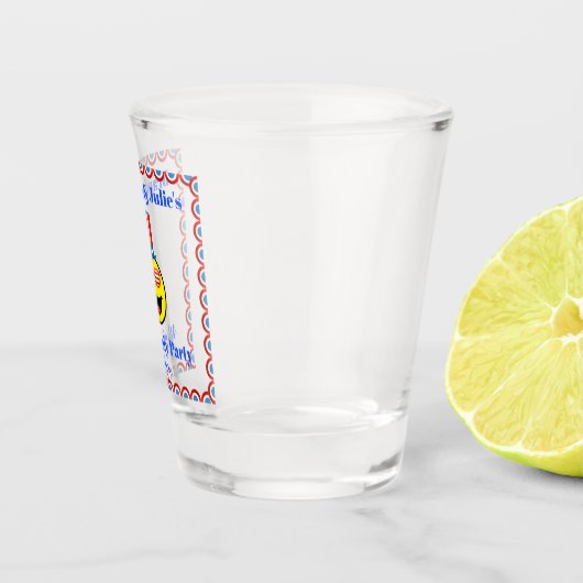 7月4日パーティー愛国カッコいい絵文字 ショットグラス (右)