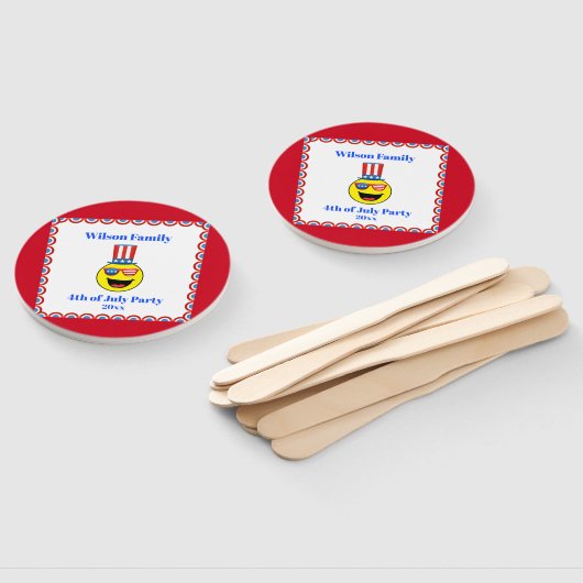 7月4日パーティー愛国カッコいい絵文字 ハンドファン (組立なし)