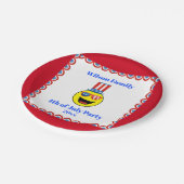 7月4日パーティー愛国カッコいい絵文字 ペーパープレート (アングル)